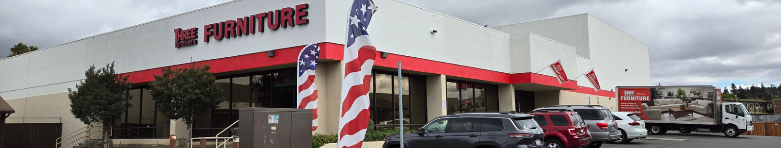 Three Brothers Furniture showroom exterior storefront in Vallejo, Washington